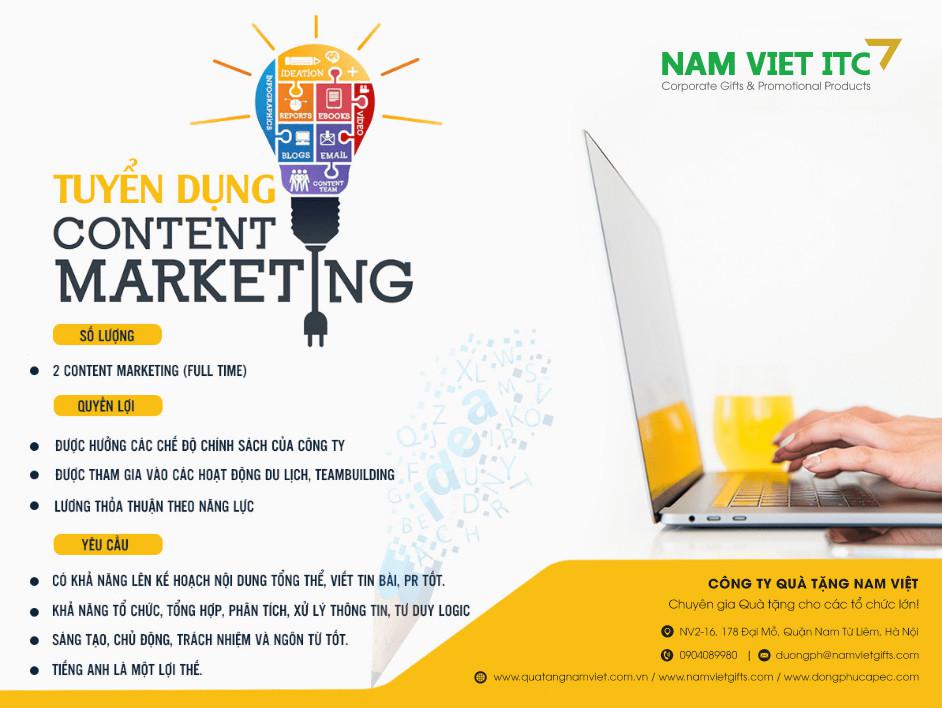 Nam Việt Gifts tuyển dụng Content Marketing 2023 - Full time